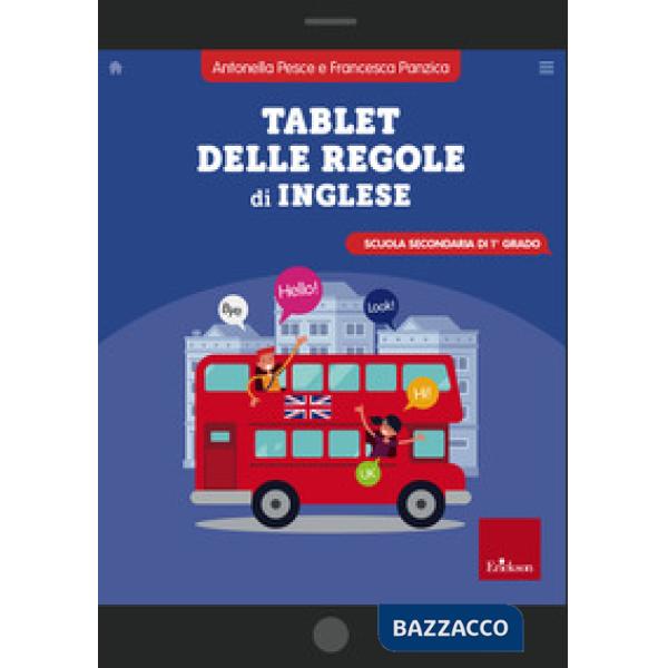 Tablet delle regole di inglese. Scuola secondaria di 1º grado