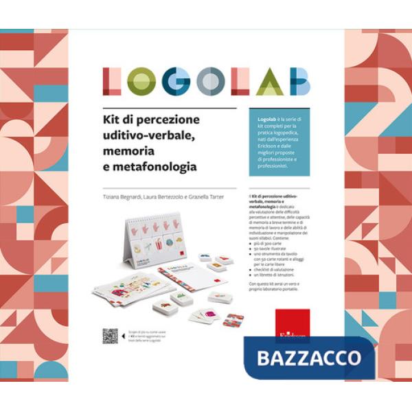 Logolab. Kit di percezione uditivo-verbale, memoria e metafonologia. Con tavole illustrate, checklist. Con 350 Carte