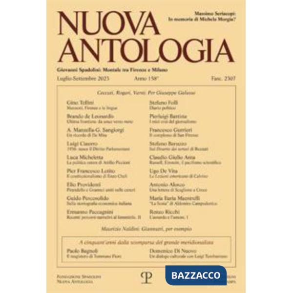 Nuova antologia (2023). Vol. 3: Luglio-settembre