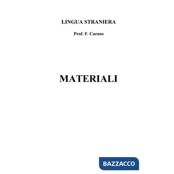 Lingua straniera. Materiali