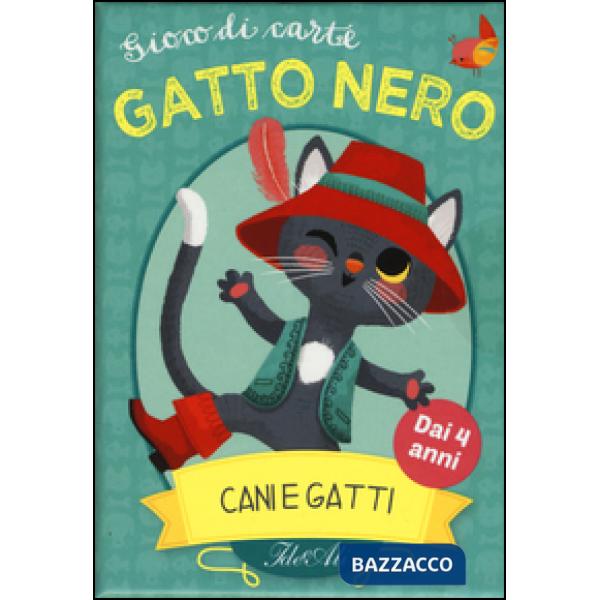 Cani e gatti. Gatto nero. Gioco di carte