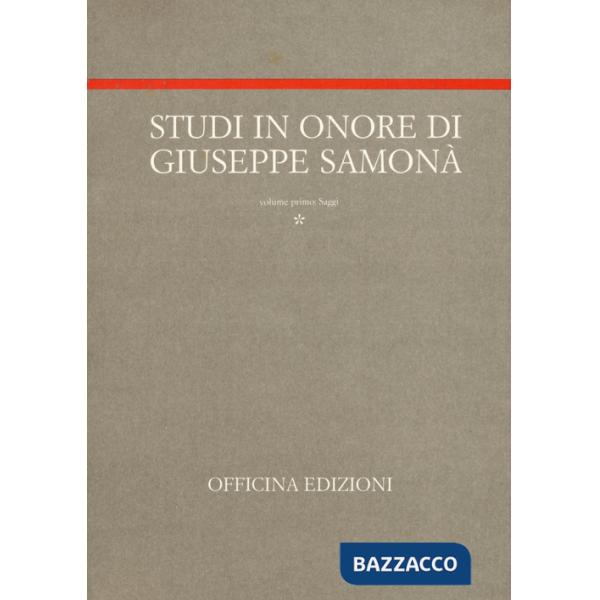 Studi in onore di Giuseppe Samonà