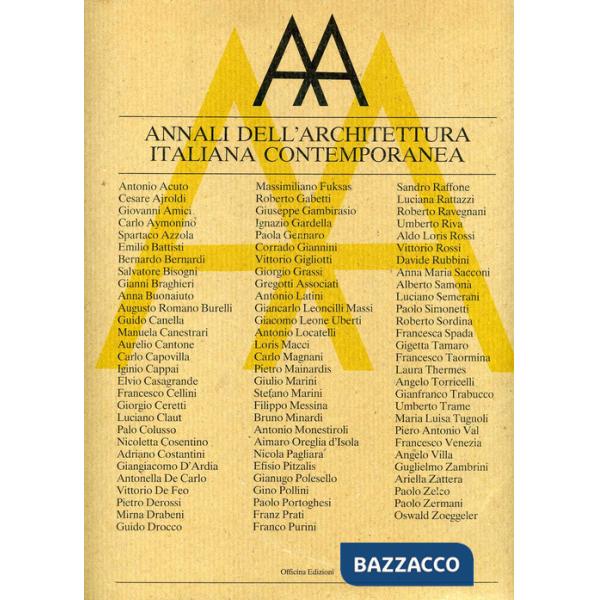 Annali dell'architettura italiana contemporanea (1988-1989)