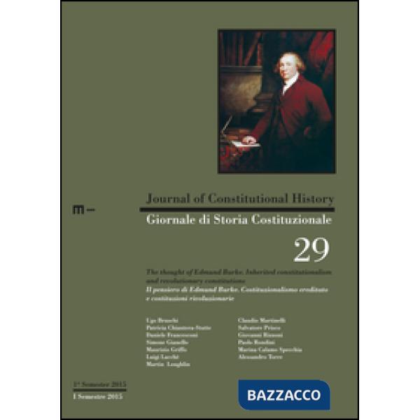 Giornale di storia costituzionale. Ediz. italiana e inglese. Vol. 29