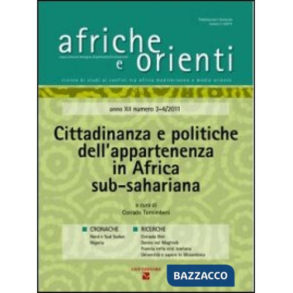 Afriche e Orienti (2012) vol. 3-4. Cittadinanza e politiche dell'appartenenza in