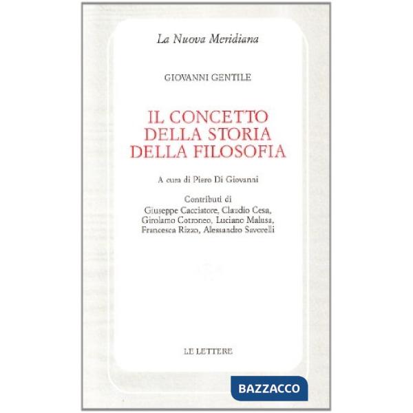 Concetto della storia della filosofia (Il)
