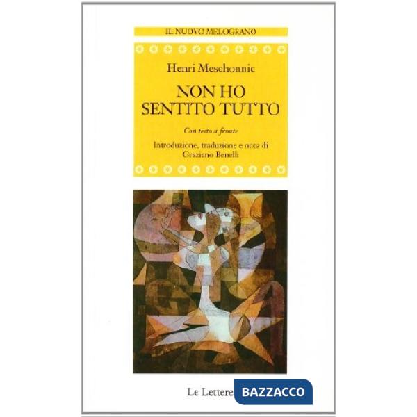 Non ho sentito tutto. Testo francese a fronte