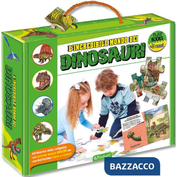 Incredibile mondo dei dinosauri. Play books. Ediz. a colori. Con puzzle (L')