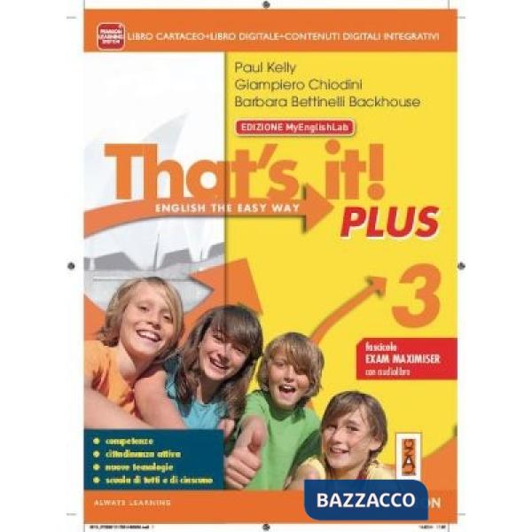 THAT S IT PLUS 3 VOL + FASC. ESAME + ITE + MYLAB + DIDASTORE