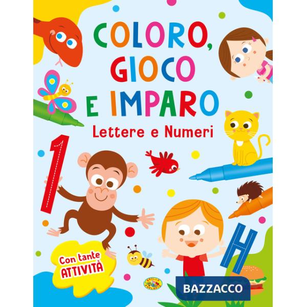 Lettere e numeri. Coloro, gioco e imparo. Ediz. a colori. Con pennarelli