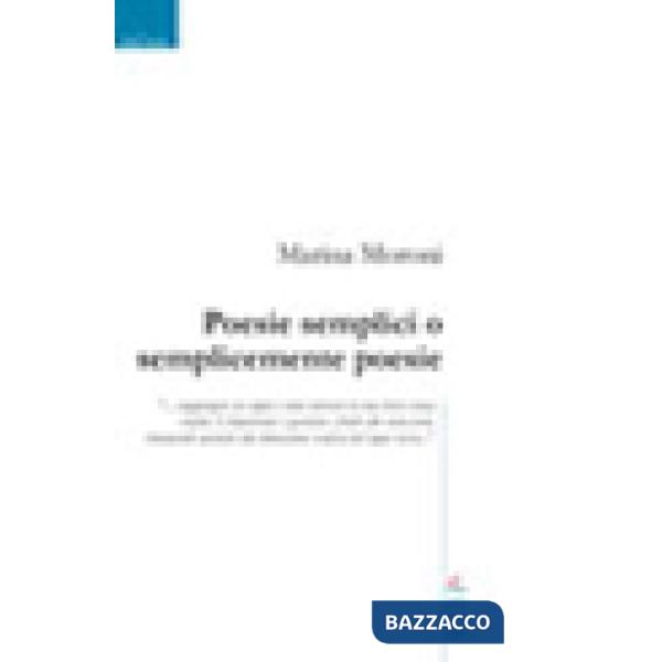 Poesie semplici o semplicemente poesie