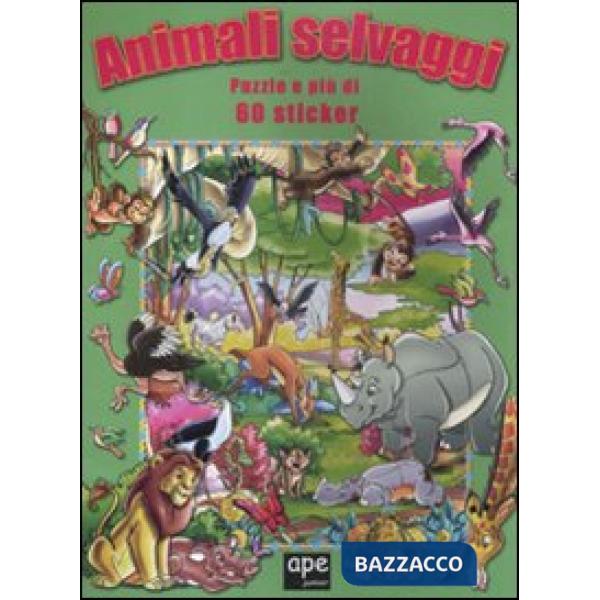 Animali selvaggi. Libro puzzle. Con adesivi. Ediz. illustrata