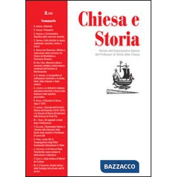 Chiesa e storia. Rivista dell'Associazione Italiana dei Professori di Storia della Chiesa. Vol. 2