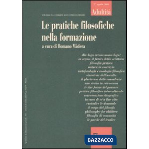 Adultità. Vol. 27: Le pratiche filosofiche nella formazione