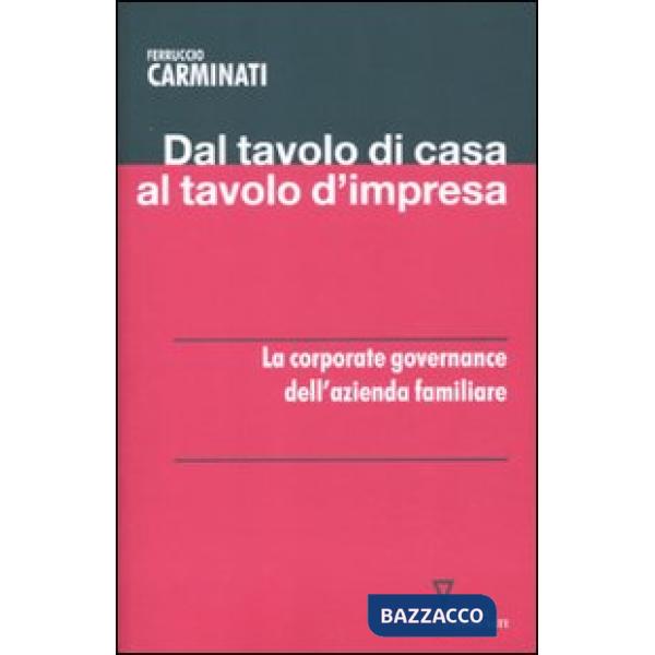 Dal tavolo di casa al tavolo d'impresa. La corporate governance dell'azienda familiare