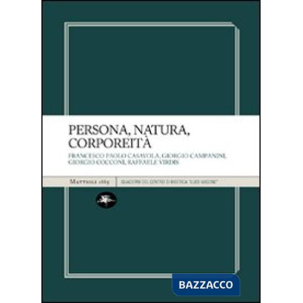 Persona, natura, corporeità