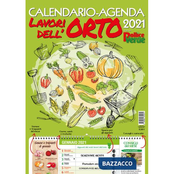 Calendario-agenda lavori dell'orto 2021