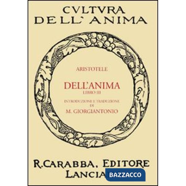 Dell'anima. Libro 3°