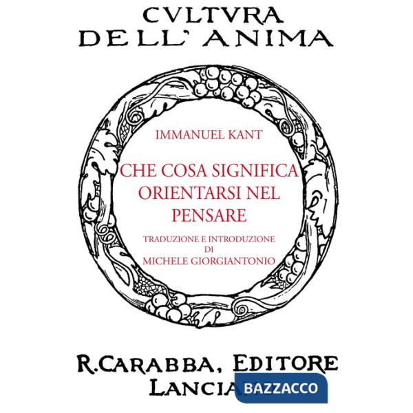 Che cosa significa orientarsi nel pensare