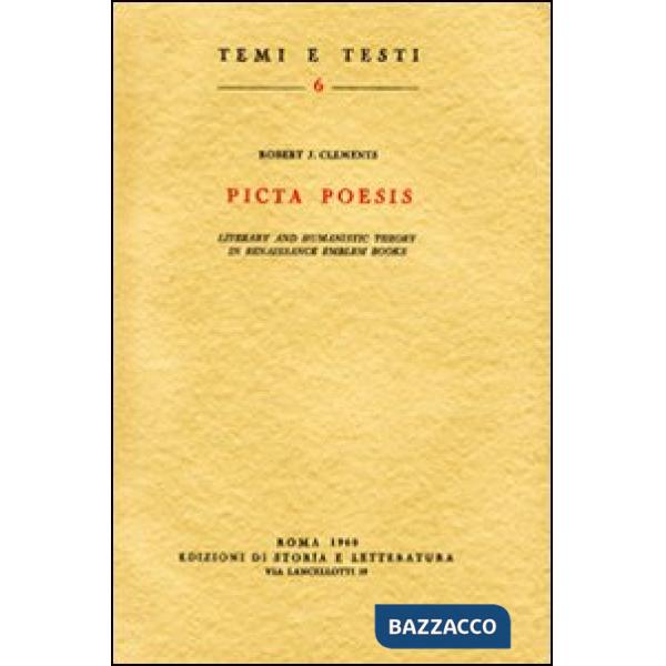 Picta poesis. Literary and humanistic theory in Renaissance emblem books