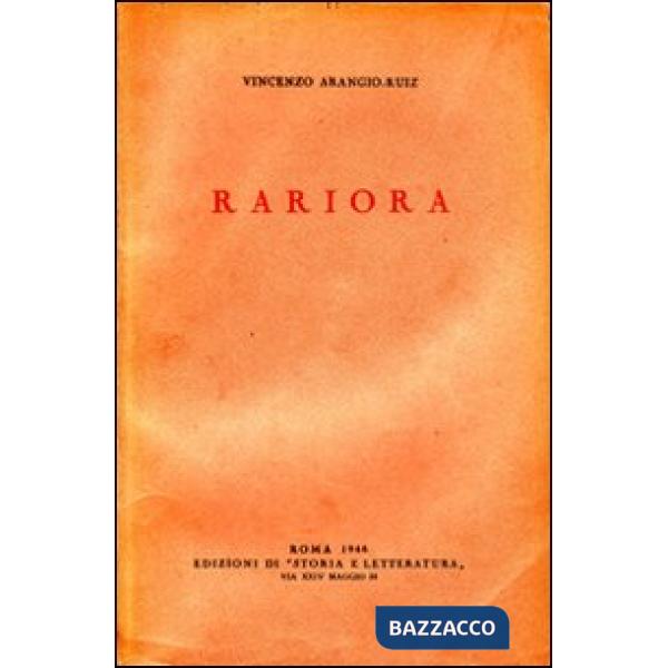 Rariora. Studio di diritto romano