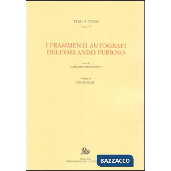 Frammenti autografi dell'Orlando furioso (I)