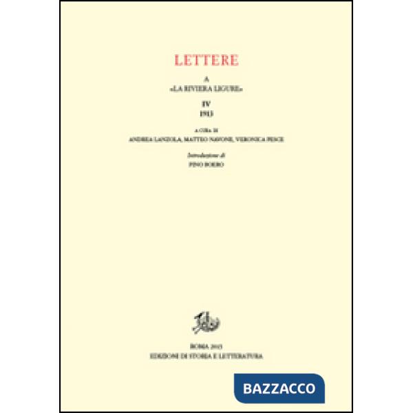 Lettere a «La Riviera Ligure». Vol. 4: 1913