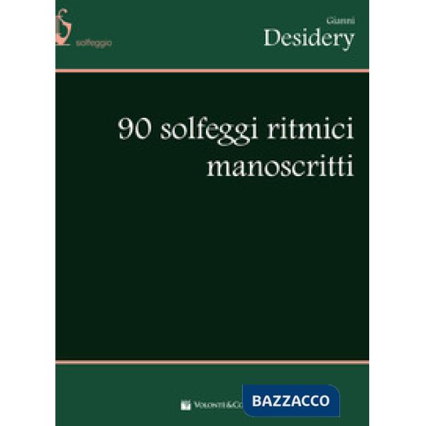 90 solfeggi ritmici manoscritti