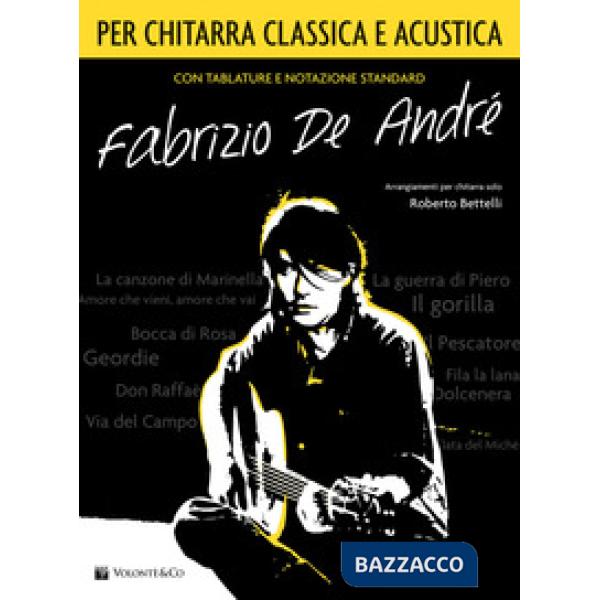 Fabrizio De André per chitarra classica/acustica. Spartito