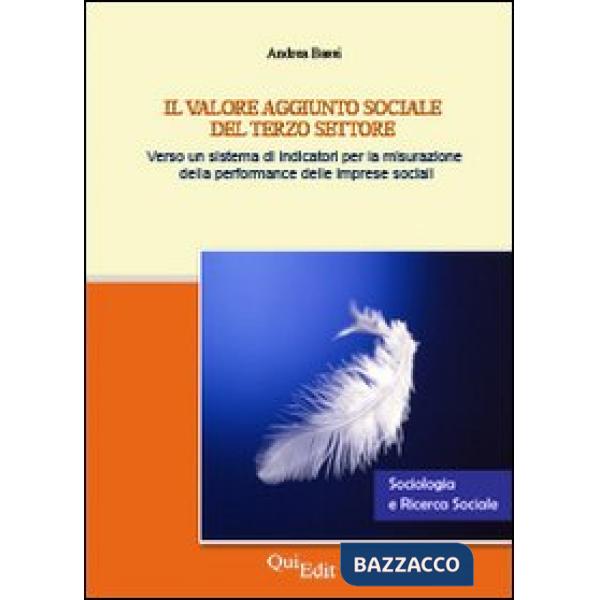 Valore aggiunto sociale del terzo settore. Verso un sistema di indicatori per la