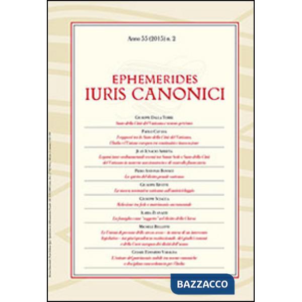 Ephemerides Iuris canonici (2015). Vol. 2