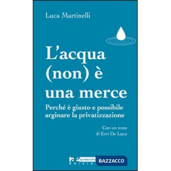 Acqua (non) è una merce. Perché è giusto e possibile arginare la privatizzazione