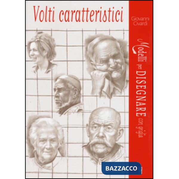 Volti caratteristici. Modelli per disegnare con griglia