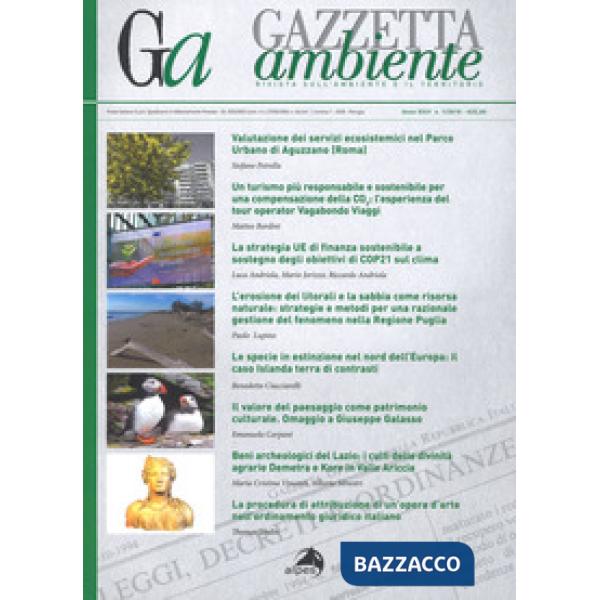 Gazzetta ambiente. Rivista sull'ambiente e il territorio (2018). Vol. 1