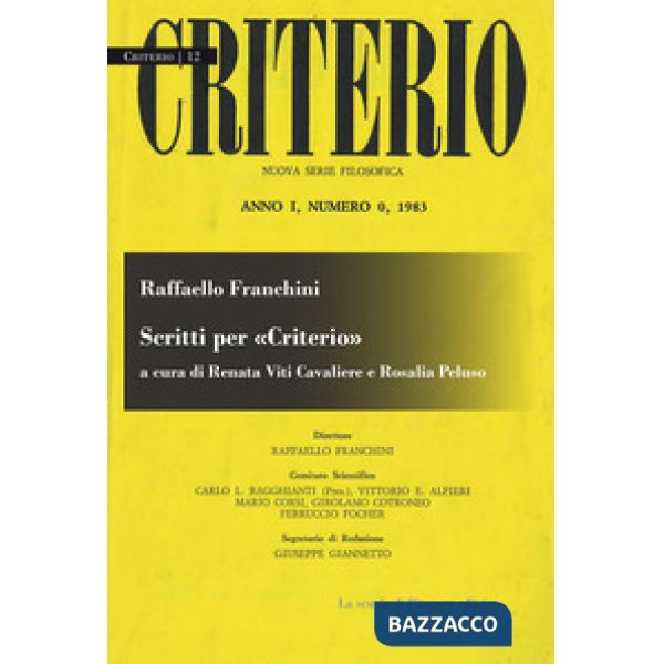 Scritti per «Criterio»
