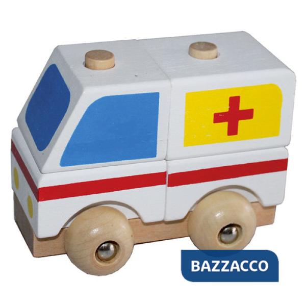 Ambulanza. Mezzi in legno smonta e rimonta. Ediz. a colori