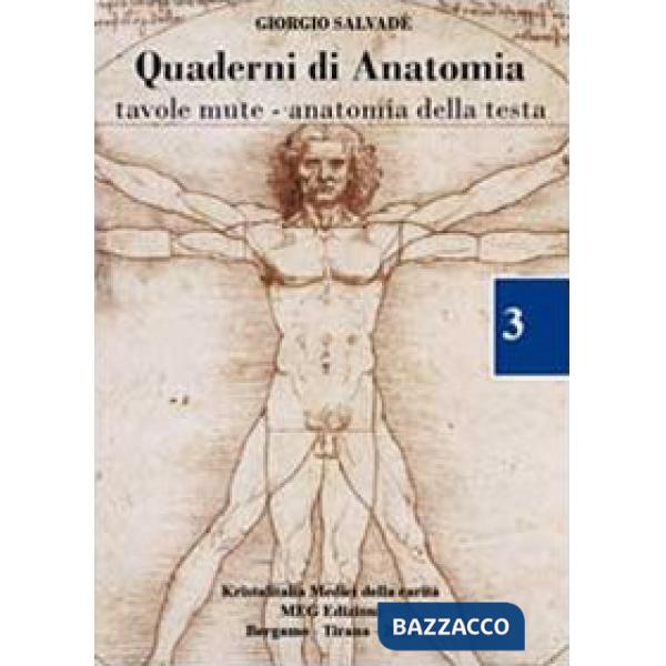 Quaderno di anatomia. Tavole mute-Anatomia della testa