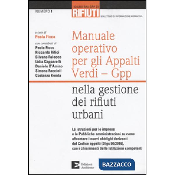 Manuale operativo per gli appalti Verdi-Gpp nella gestione dei rifiuti urbani