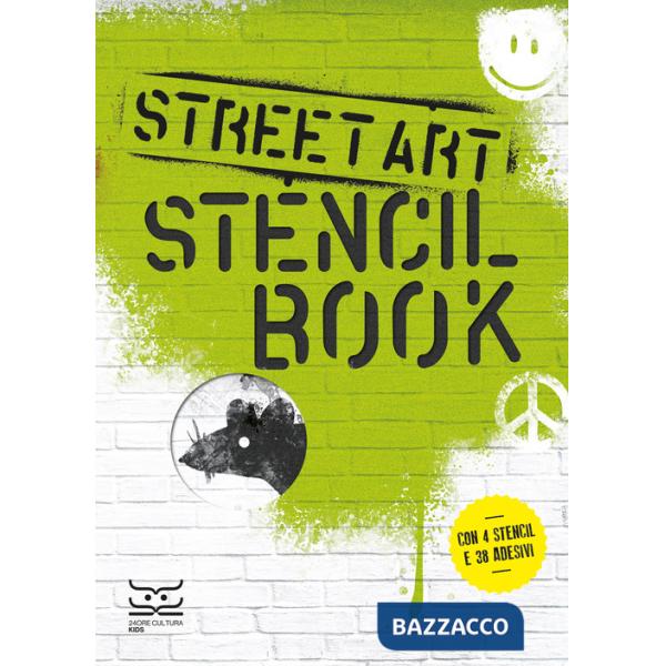 Street art. Stencil book. Con 4 stencil,. Con 38 Adesivi