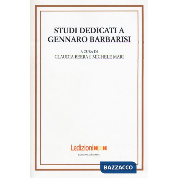 Studi dedicati a Gennaro Barbarisi