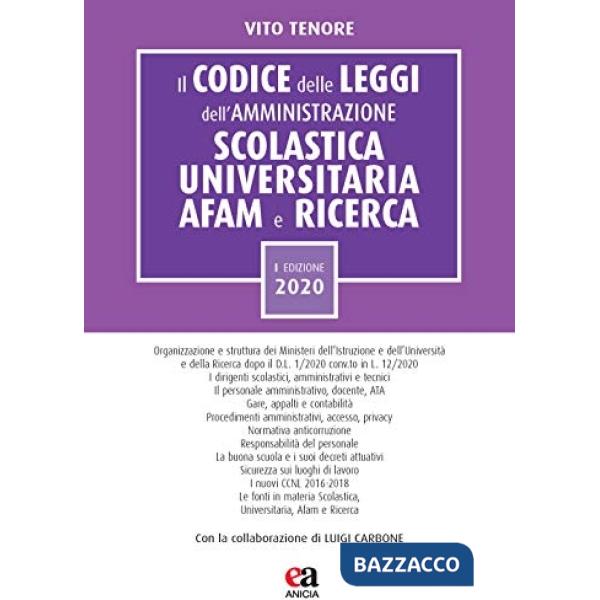 Codice delle leggi dell'amministrazione scolastica universitaria, AFAM e ricerca (Il)