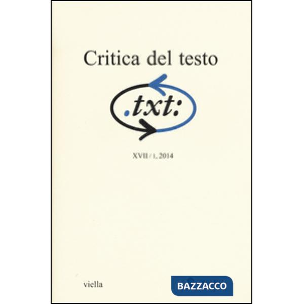 Critica del testo. Vol. 17/1