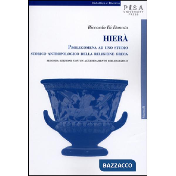 Hierà. Prolegomena ad uno studio storico antropologico della religione greca