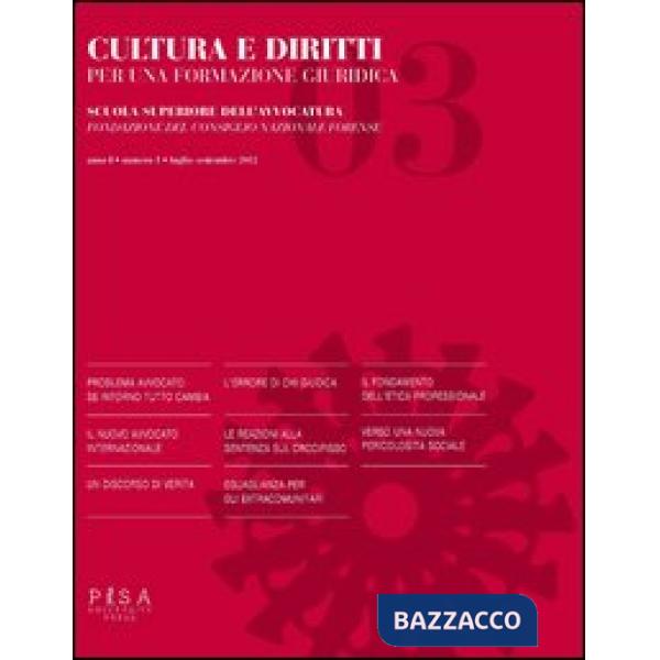 Cultura e diritti. Per una formazione giuridica (2012). Vol. 3