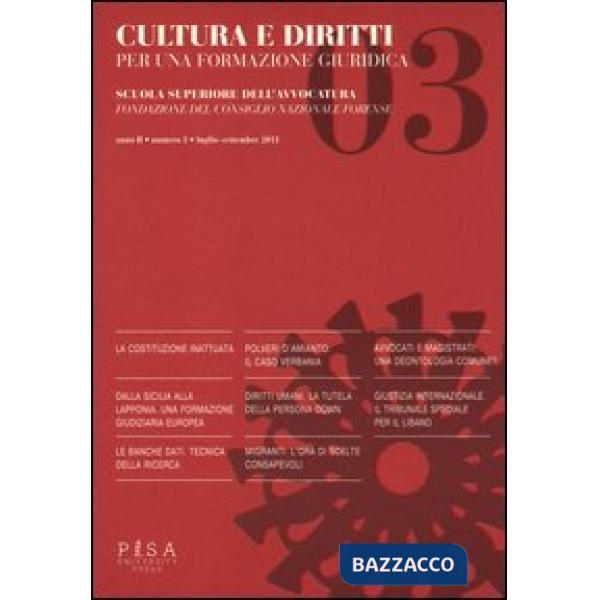 Cultura e diritti. Per una formazione giuridica (2013). Vol. 3