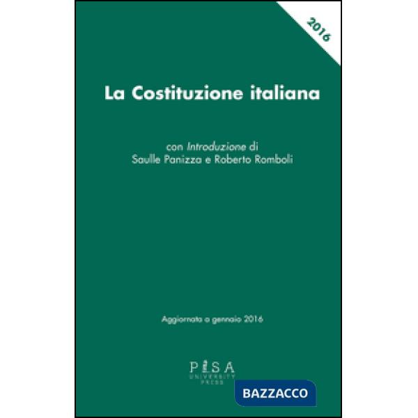 Costituzione italiana. Aggiornata a gennaio 2016 (La)