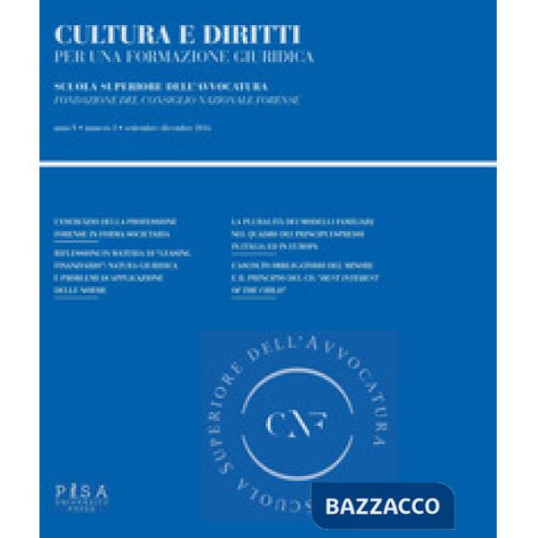Cultura e diritti. Per una formazione giuridica (2016). Vol. 3