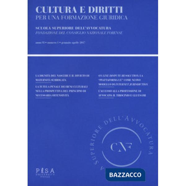 Cultura e diritti. Per una formazione giuridica (2017). Vol. 1: Gennaio-aprile