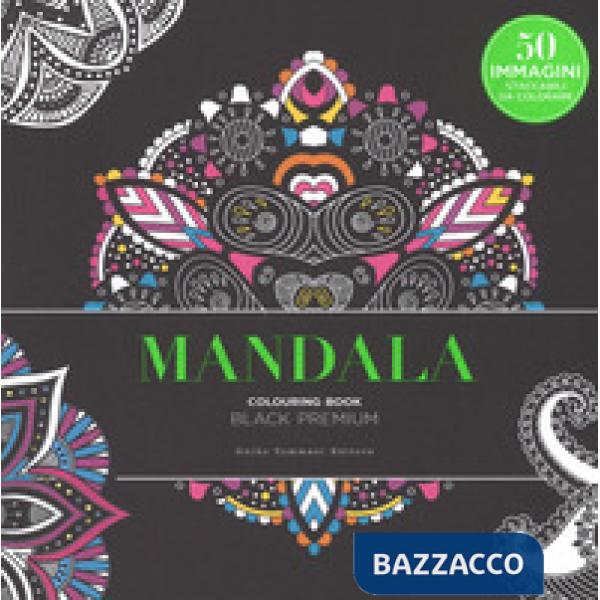 Mandala. Black premium. Colouring book antistress