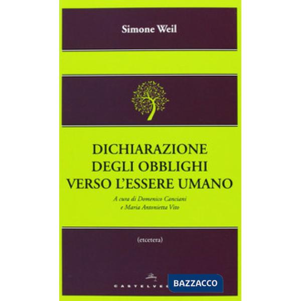Dichiarazione degli obblighi verso l'essere umano